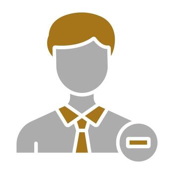 Eliminar usuario vector icono estilo