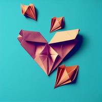 Heart Paper Vector and Shadow Illustration photo