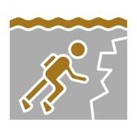 Wall Diving Vector Icon Style