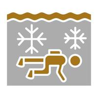 Ice Diving Vector Icon Style