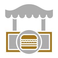 Burger Shop Vector Icon Style