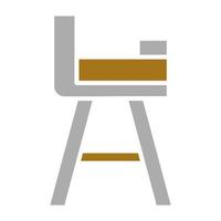 alto silla vector icono estilo