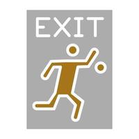 Emergency Exit Vector Icon Style