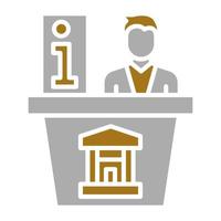 Info Desk Vector Icon Style