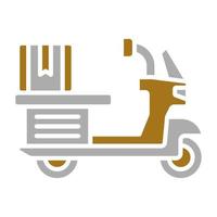 Delivery On Bike Vector Icon Style