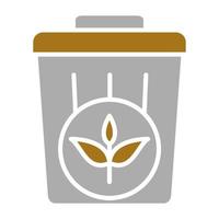 planta basura vector icono estilo