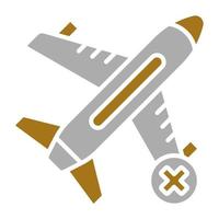 Cancelled Flight Vector Icon Style