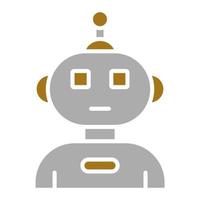 humanoide robot vector icono estilo