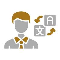 Freelance Translator Vector Icon Style