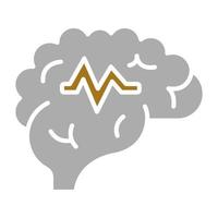 Human Brain Vector Icon Style