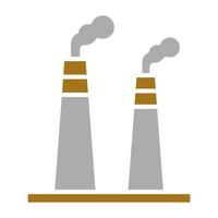 Factory Chimneys Vector Icon Style