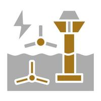 Tidal Power Vector Icon Style