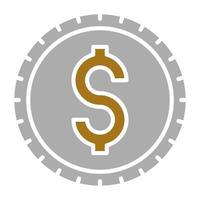 dólar vector icono estilo