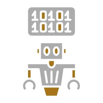 Binary Code Vector Icon Style