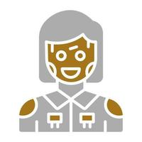 Humanoid Robot Vector Icon Style