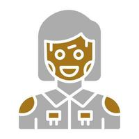 humanoide robot vector icono estilo