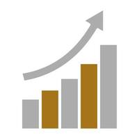 Growth Graph Vector Icon Style