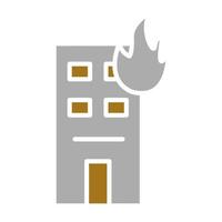 Building Fire Vector Icon Style