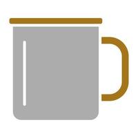 Metal Mug Vector Icon Style