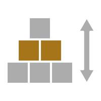 Block Height Vector Icon Style