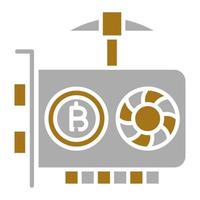 GPU Mining Vector Icon Style