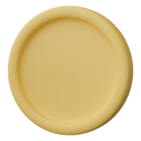 3D render, coin isolated on transparent background. png