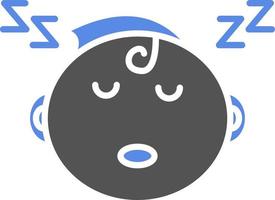 Sleeping Baby Vector Icon Style