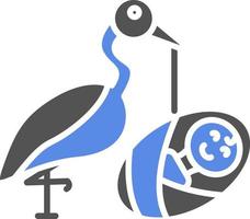 Stork Vector Icon Style