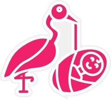 Stork Vector Icon Style