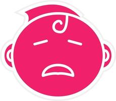 Crying Baby Vector Icon Style