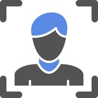 Face Recognition Vector Icon Style
