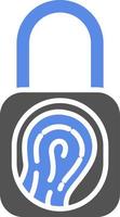 Biometric Padlock Vector Icon Style