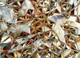 Luxury Abstract Realistic Crystals Texture with Prism Spectrum Caustic Reflection Close Up Background 3D rendering photo