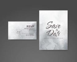 Wedding invitation with abstract watercolor background vector