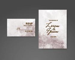 Wedding invitation with abstract watercolor background vector