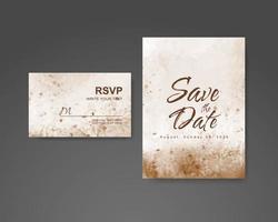 Wedding invitation with abstract watercolor background vector