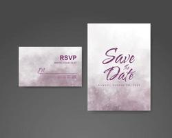 Wedding invitation with abstract watercolor background vector