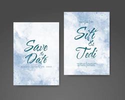 Wedding invitation with abstract watercolor background vector