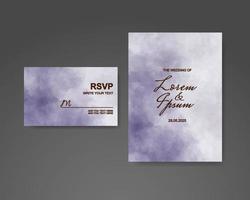 Wedding invitation with abstract watercolor background vector