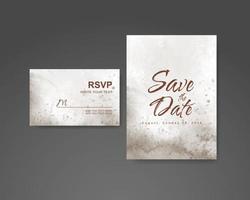 Wedding invitation with abstract watercolor background vector