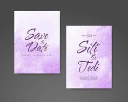 Wedding invitation with abstract watercolor background vector