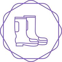 icono de vector de botas de lluvia