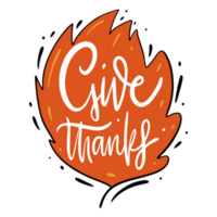 Give thanks lettering phrase png