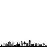 silueta de el urbano paisaje vector