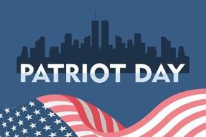 Patriot Day Background With New York City Silhouette, modern background vector illustration