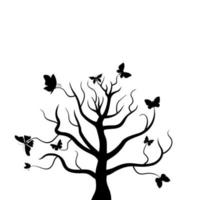 A butterfly on a tree vector