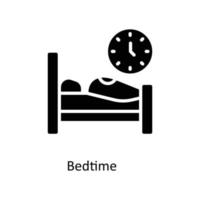 Bedtime Vector Solid Icons. Simple stock illustration stock