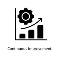 Continuous Improvement Vector Solid Icons. Simple stock illustration stock