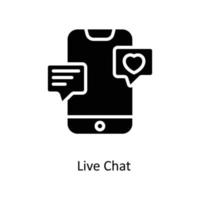 Live Chat  Vector Solid Icons. Simple stock illustration stock