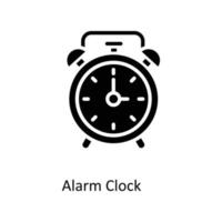 Alarm Clock Vector Solid Icons. Simple stock illustration stock